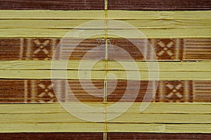 pattern of bamboo spokes which yellow and brown