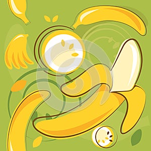 Pattern of bananas