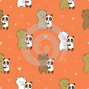 Pattern with bears.