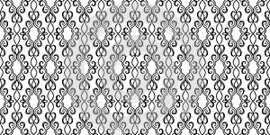 A pattern of black swirls on a white background.