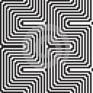 Pattern in black and white - optical illusion