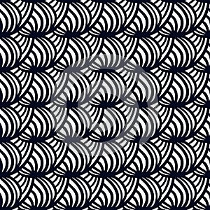 Pattern with black and white ornament. Background for fabric or wall paper. Repeating pattern for clothes and textile