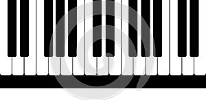 Pattern from Black and White Piano Keys. Vector Illustration