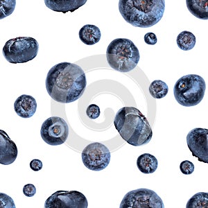 Pattern of blueberries isolated on white backgroundpattern of blueberries isolated on white background photo