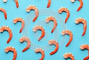 Pattern of boiled prawns