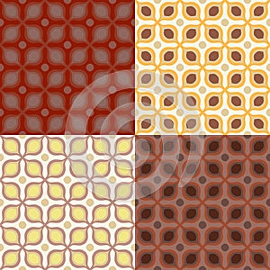 Pattern with bold geometric shapes in 1970s style