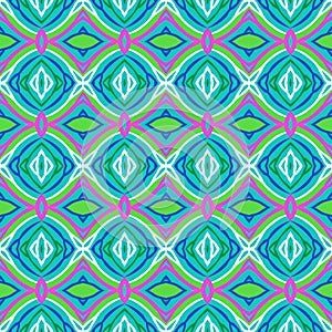 Pattern with bold stylized Indian motifs