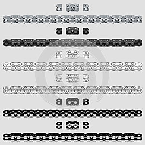 Pattern Borders Out of Roller or Bicycle Chain