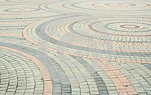 Pattern of brick at footpath