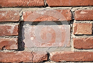 Pattern of a brick wall