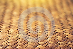 Pattern of brown woven reed mat texture background, weave mat crafted used for floor