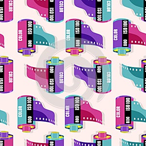 Pattern of camera film roll. vector illustration
