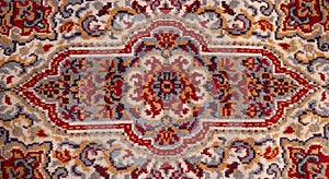 The pattern of the carpet.