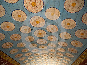 Pattern ceiling in the temple photo