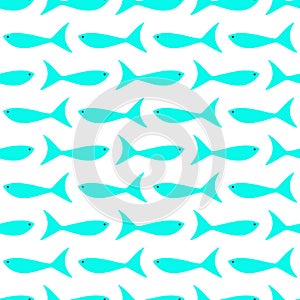 Pattern with celadon fishes
