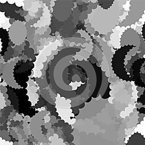 Pattern chaos black and white background