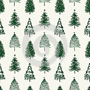 Pattern of christmas trees