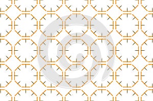 A pattern of circles and squares in orange and white