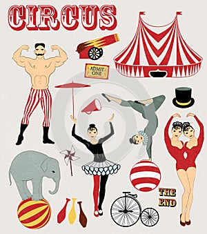 Pattern of the circus photo