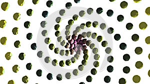 A pattern of colored balls. Background with patterns.