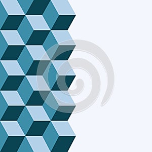 Pattern of colored cubes. Cubic background. Cube pattern. Cube vector.