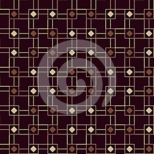 The pattern of colored squares diamonds