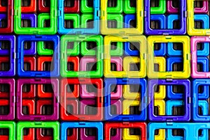 Pattern of colored squares of the magnetic constructor