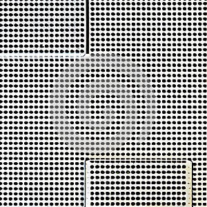 A pattern of colorful dots in a geometric effect1, Generative AI