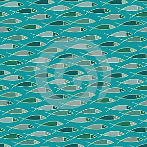 Pattern with colorful fish.