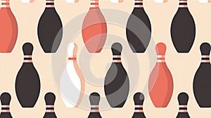 Pattern with colorful ninepins