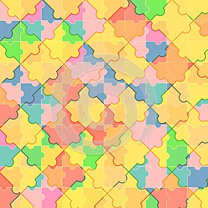 Pattern of colorful puzzle photo