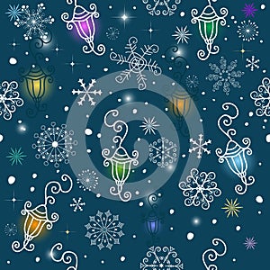 Pattern with colorful small lamps