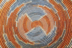 Pattern on a Colorful Woven Basket