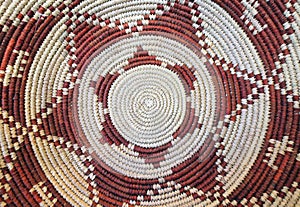 Pattern on a Colorful Woven Basket