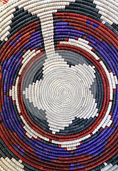Pattern on a Colorful Woven Basket