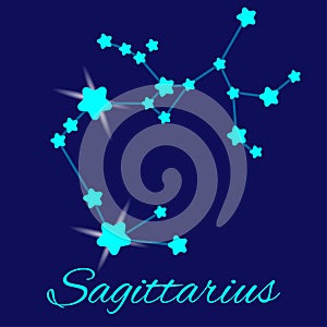 Pattern with constellation Sagittarius