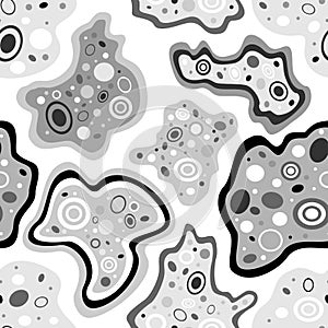 A pattern with cool blobs, achromatic