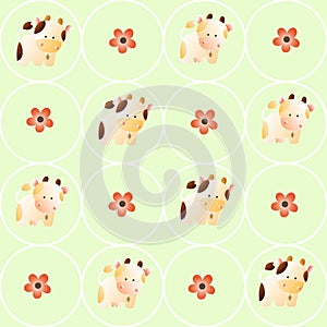 Pattern with cows