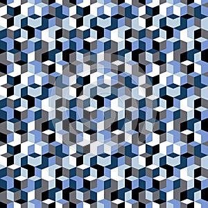 Pattern with cubes in random colors