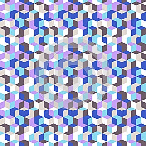 Pattern with cubes in random colors