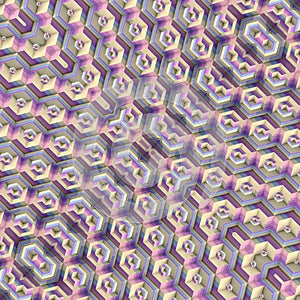 Pattern of cubes with symmetrical composition. 3d rendering illustration