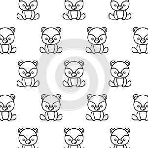 pattern of cute littles bears baby