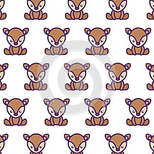 pattern of cute littles reindeer baby