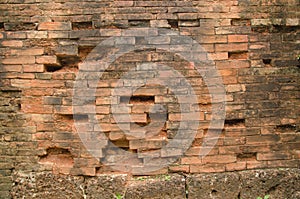 Pattern of decayed brick wall texture