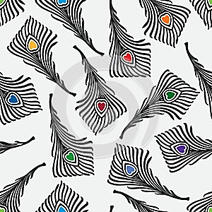 Pattern of the decorative feathers