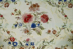 Pattern of a decorative floral tapestry photo