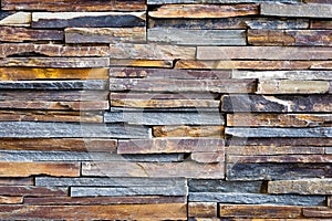 Pattern of decorative slate stone wall background