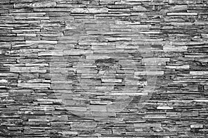 Pattern of decorative slate stone wall surface