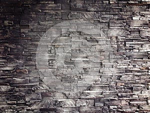 Pattern of decorative slate stone wall surface