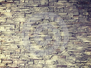 Pattern of decorative slate stone wall surface
